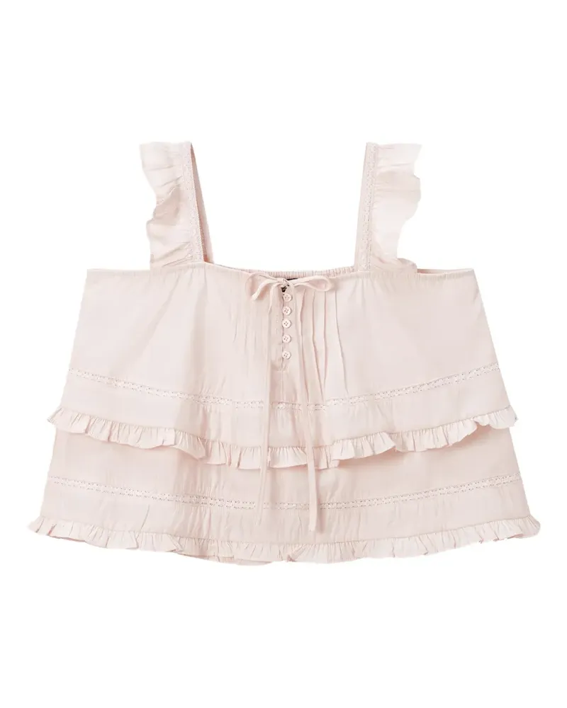 Tout a Coup Bluse mit Rüschen - Rosa Rosa