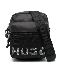 HUGO BOSS Mesh-Overlay-Kuriertasche Schwarz