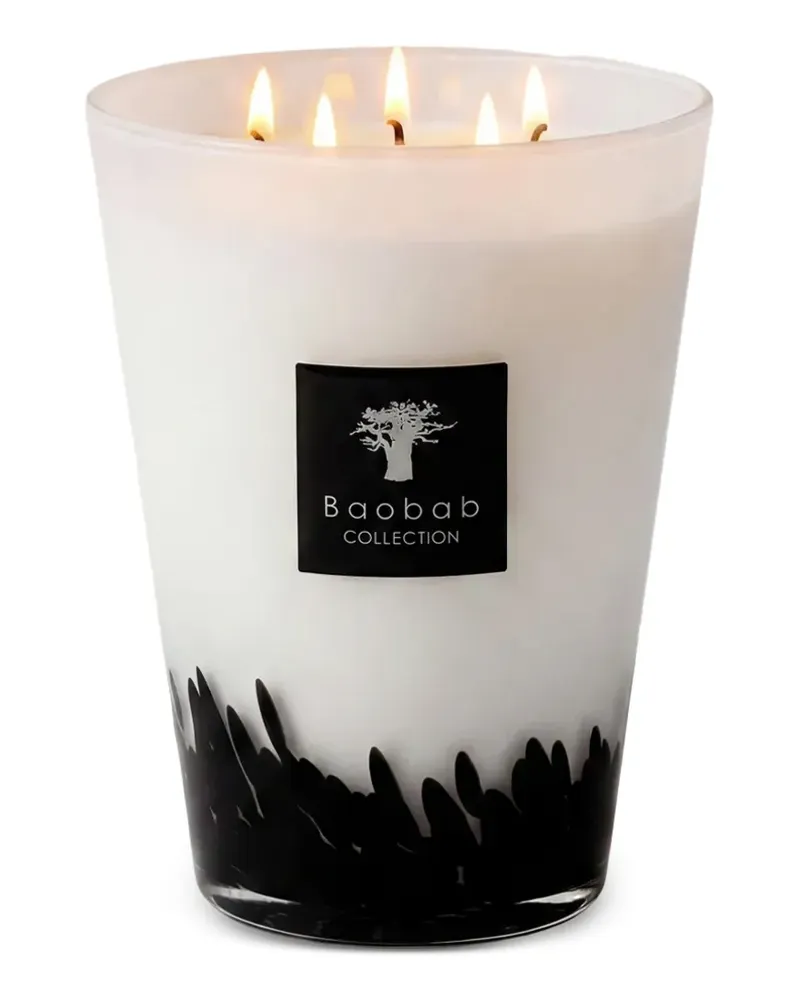 Baobab Collection Grande Feathers Kerze - Weiß Weiß