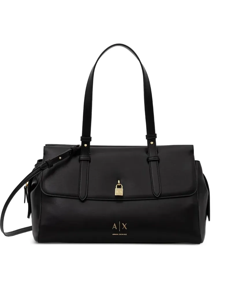 Armani Exchange Handtasche mit Schloss - Schwarz Schwarz