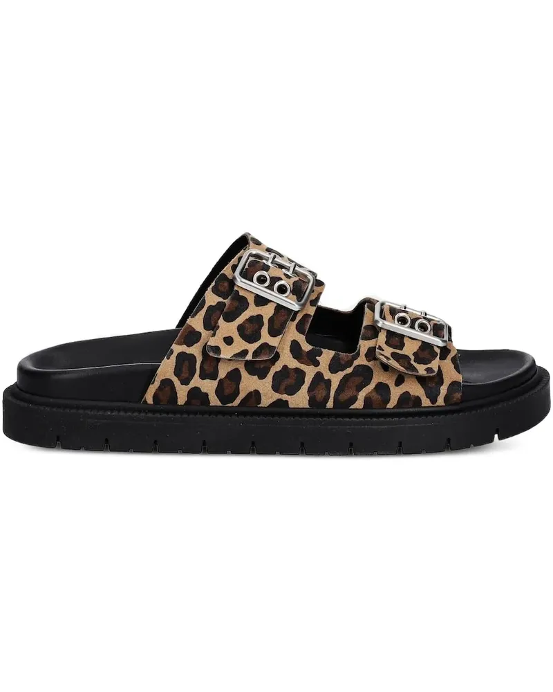 Copenhagen Sandalen mit Leoparden-Print - Schwarz Schwarz