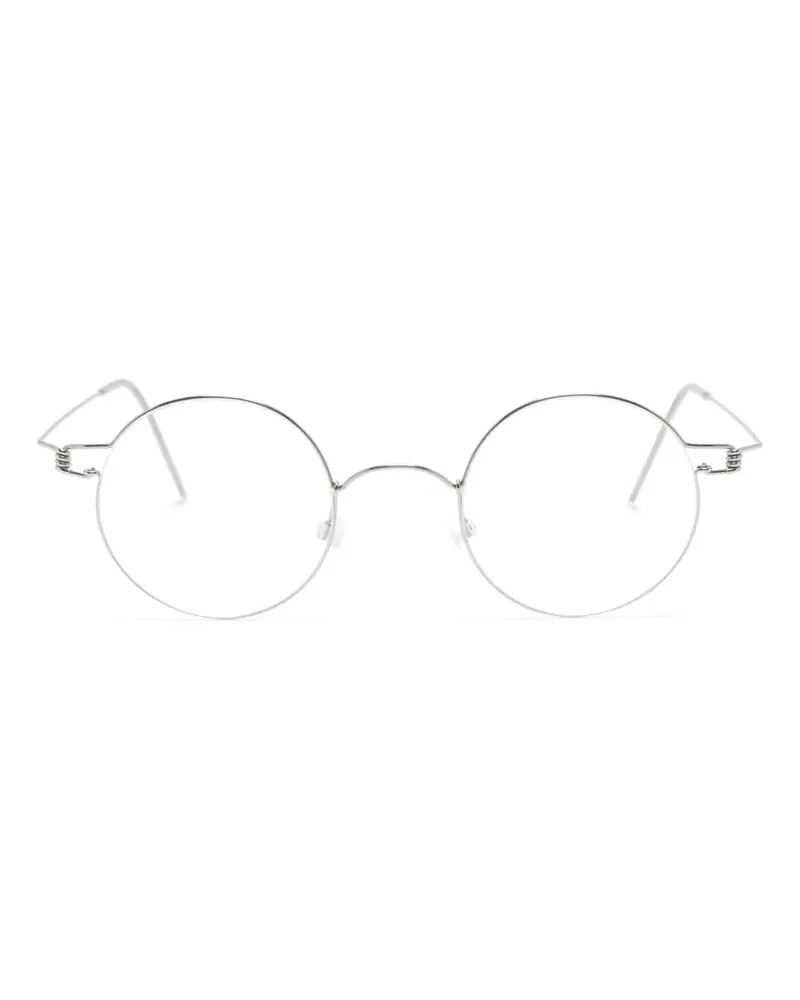 Lindberg Rim Anker Brille mit rundem Gestell - Silber Silber