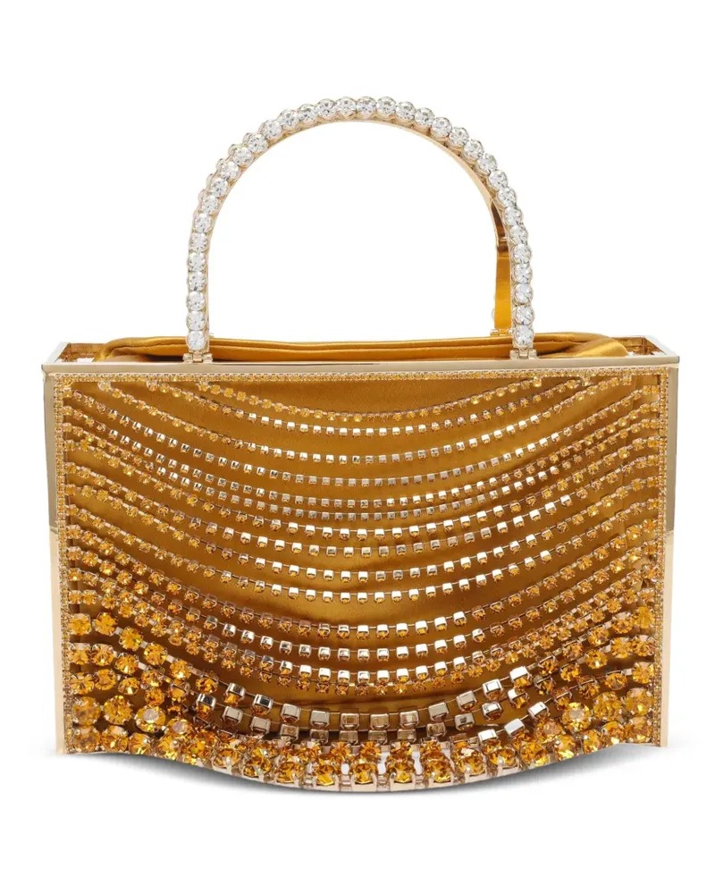 Benedetta Bruzziches Mini-Tasche mit Kristallen - Gelb Gelb
