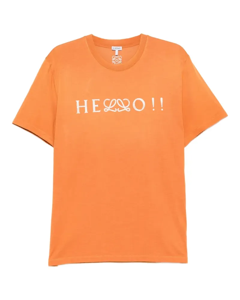 Loewe Anagram-print T-shirt - Orange Orange