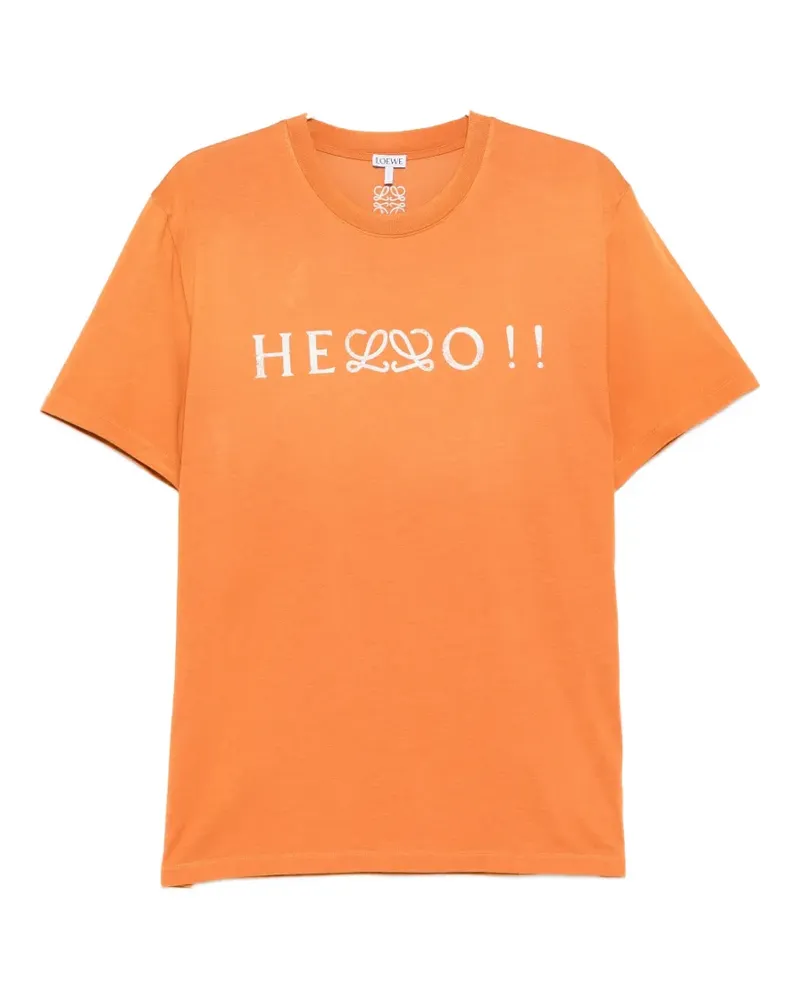 Loewe Anagram-print T-shirt - Orange Orange