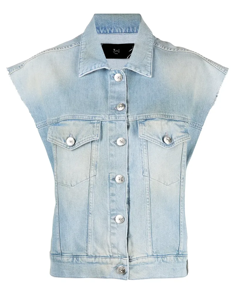 3x1 Klassische Jeansweste - Blau Blau