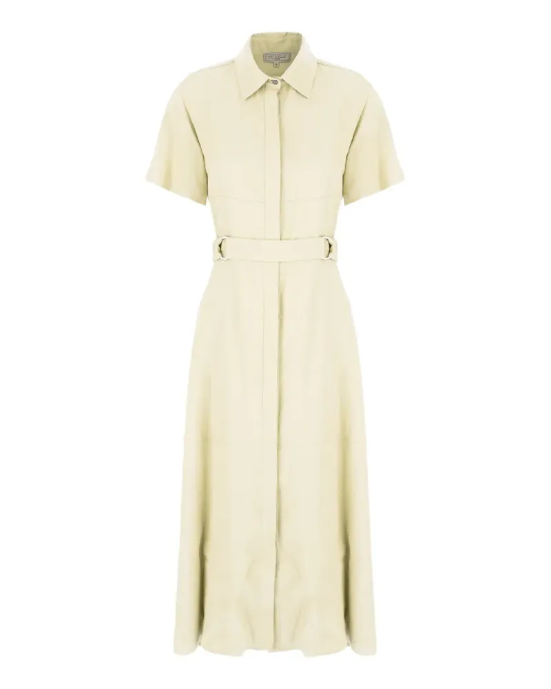 Antonelli Firenze belted short-sleeve dress - Nude Nude