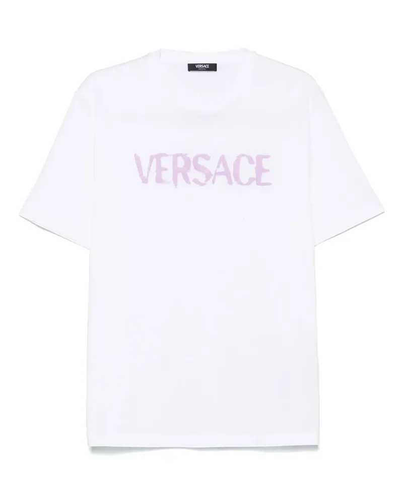 Versace T-Shirt mit Logo-Print - Weiß Weiß