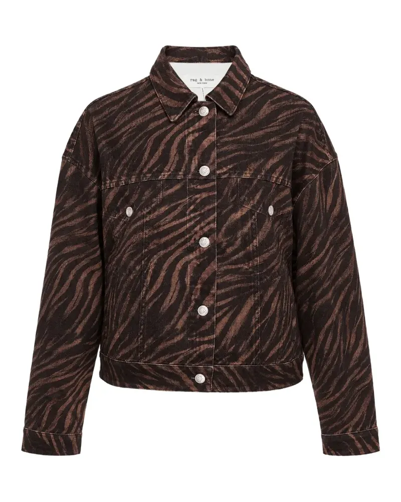 Rag & Bone Jeansjacke mit Zebra-Print - Braun Braun