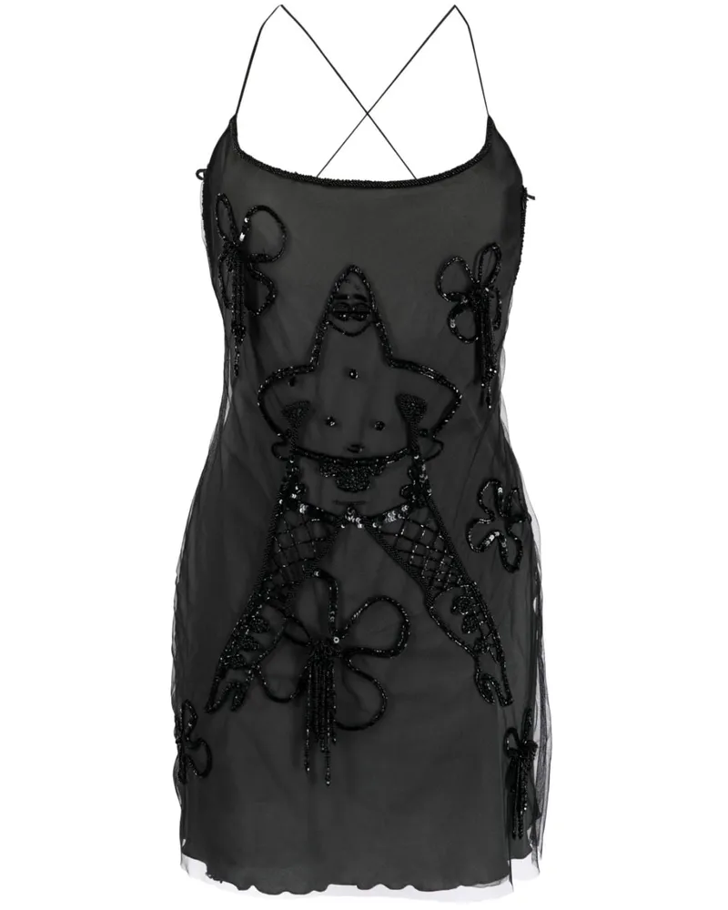 GCDS Patrick Minikleid - Schwarz Schwarz
