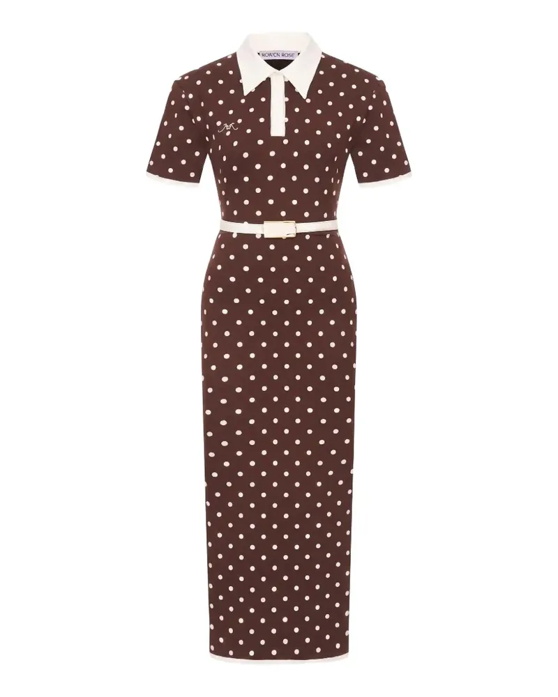 Rowen Rose polka-dot belted dress - Braun Braun