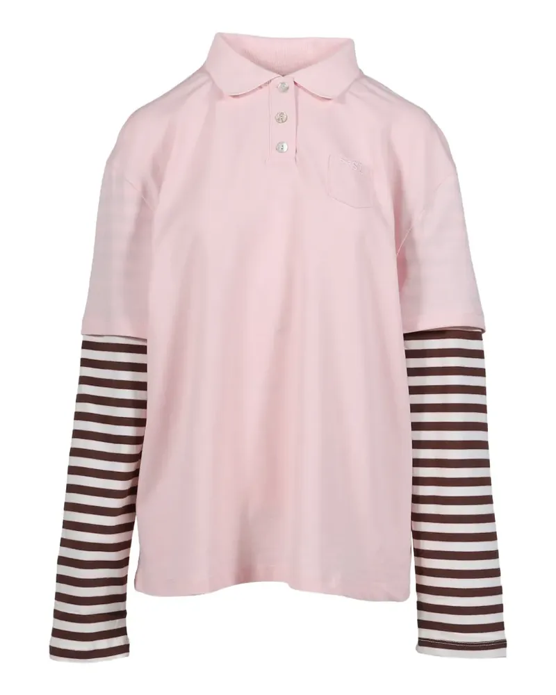 Sandy Liang Dew Poloshirt im Layering-Look - Rosa Rosa
