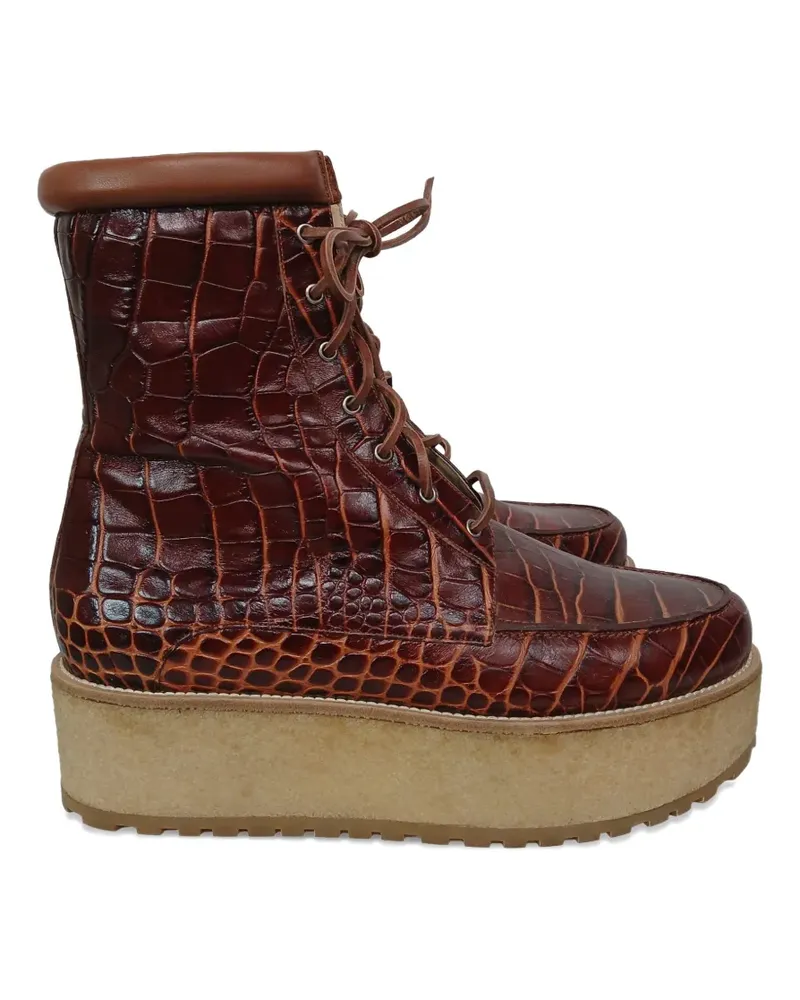 Gabriela Hearst Schnürstiefel mit Plateausohle - Braun Braun