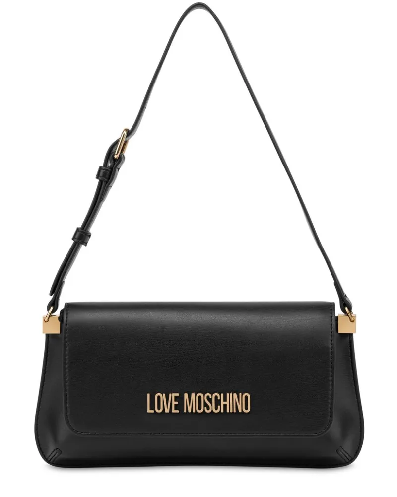 Moschino Schultertasche mit Logo - Schwarz Schwarz