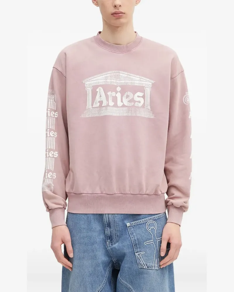 Aries Sweatshirt mit Tempel-Print - Rosa Rosa
