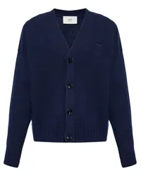 AMI Paris Cardigan mit Logo Blau