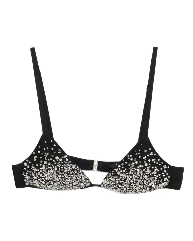 Amen crystal-embellished bralette - Schwarz Schwarz