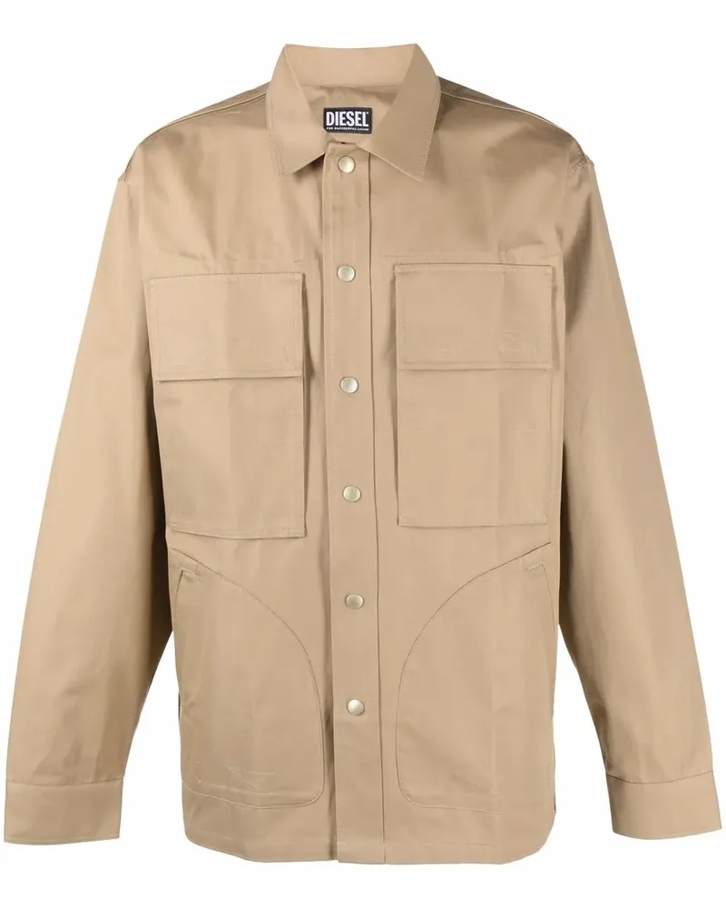 Diesel Geknöpfte Hemdjacke - Nude Nude