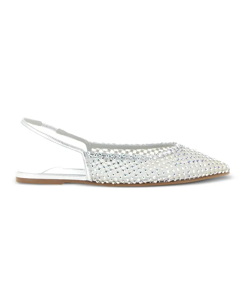 Le Silla Gilda Ballerinas mit Kristallen - Silber Silber