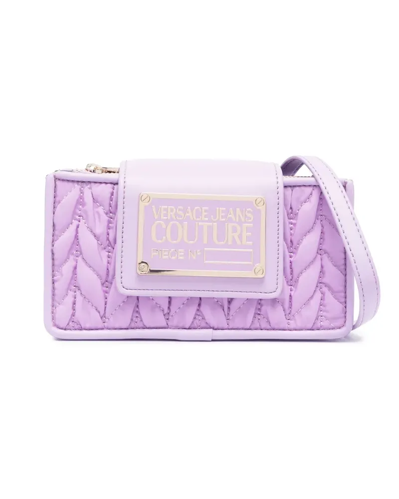 Versace Jeans Umhängetasche mit Logo-Schild - Violett Violett