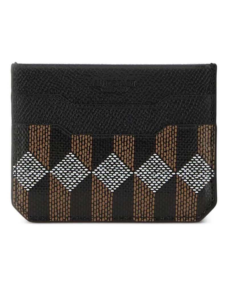 AU DÉPART printed leather card holder - Schwarz Schwarz