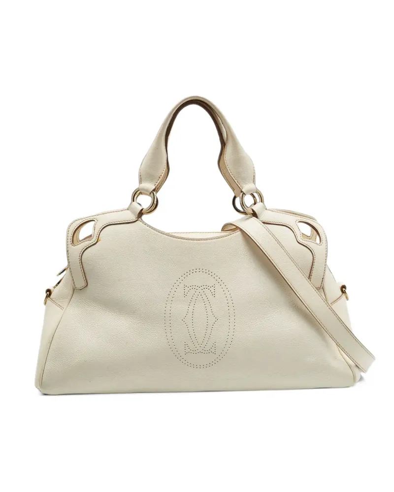 Cartier medium Marcello de  leather satchel bag - Weiß Weiß
