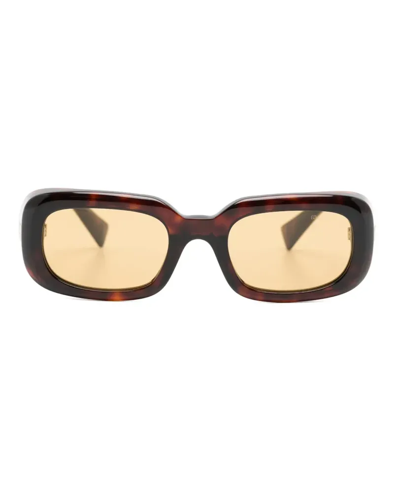 Miu Miu tortoiseshell-effect rectangle-frame sunglasses - Braun Braun