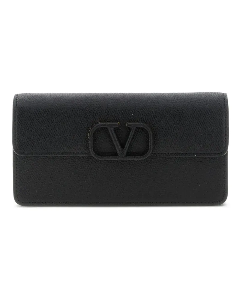 Valentino Garavani VLogo Signature Portemonnaie mit Kette - Schwarz Schwarz