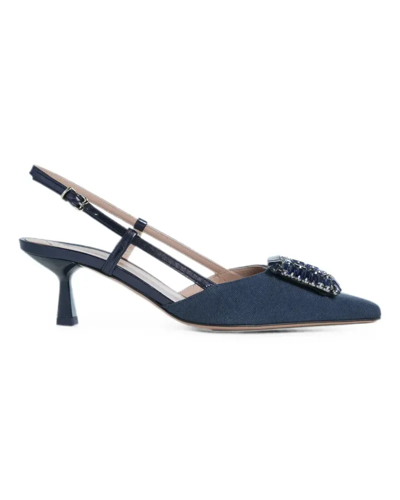 FESTA Milano Ingrid rhinestone-embellished slingback heeled pumps - Blau Blau