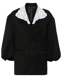 Simone Rocha Doppelreihiger Blazer Schwarz