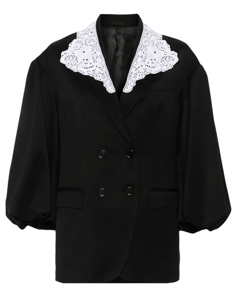 Simone Rocha Doppelreihiger Blazer Schwarz