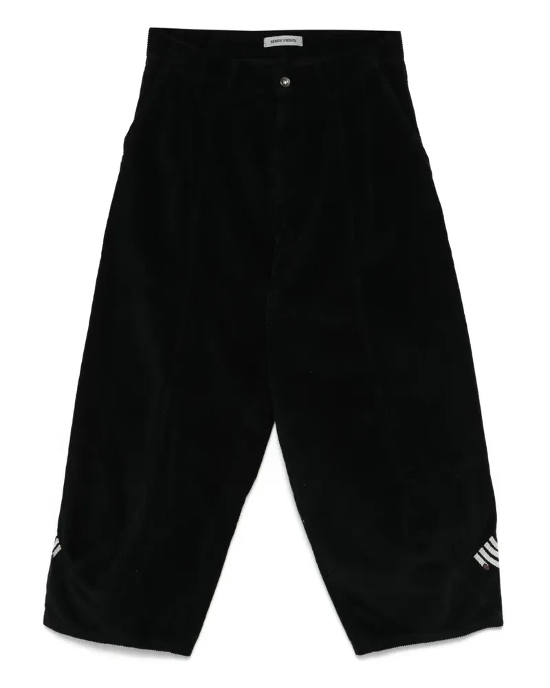 Henrik Vibskov Mojave Hose aus Cord - Schwarz Schwarz