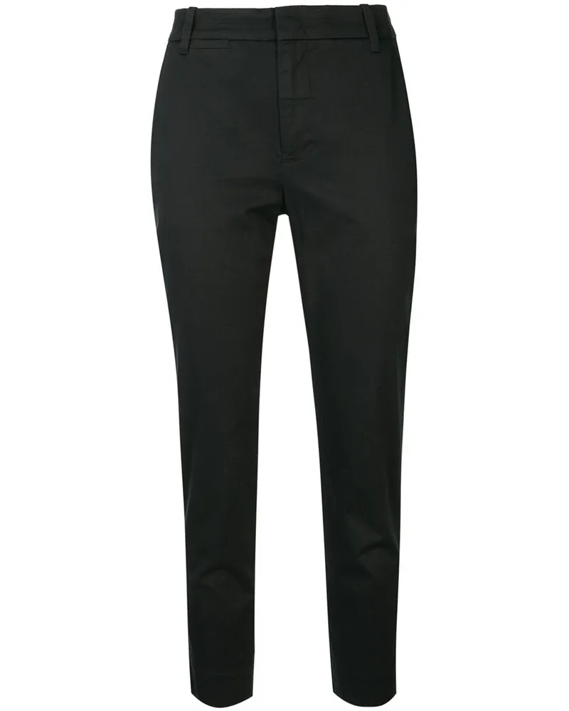 Vince Schmale Cropped-Chino Schwarz