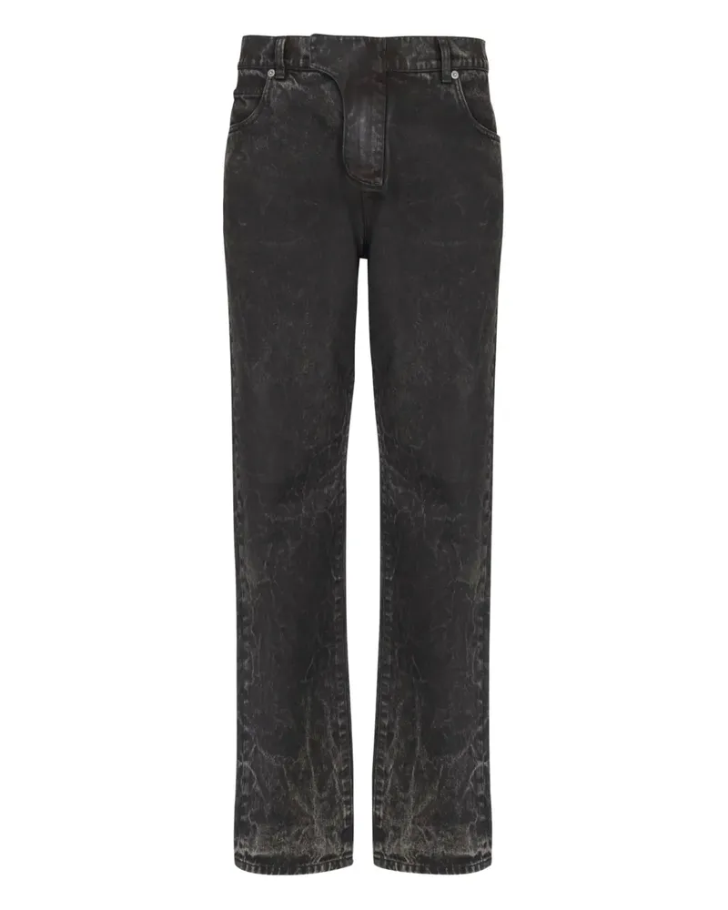 Balmain Jeans mit Acid-Wash-Effekt - Schwarz Schwarz