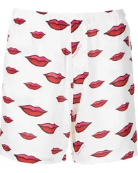 Amir Slama Shorts mit Lippen-Print Mehrfarbig