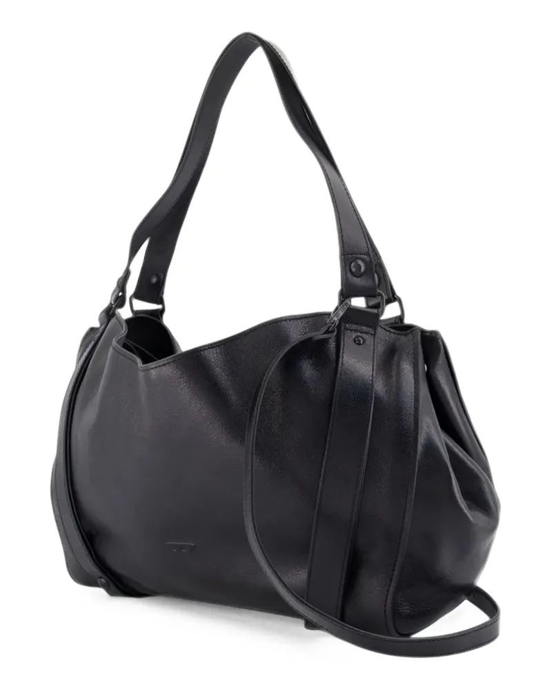 Diesel D-One leather tote bag - Schwarz Schwarz