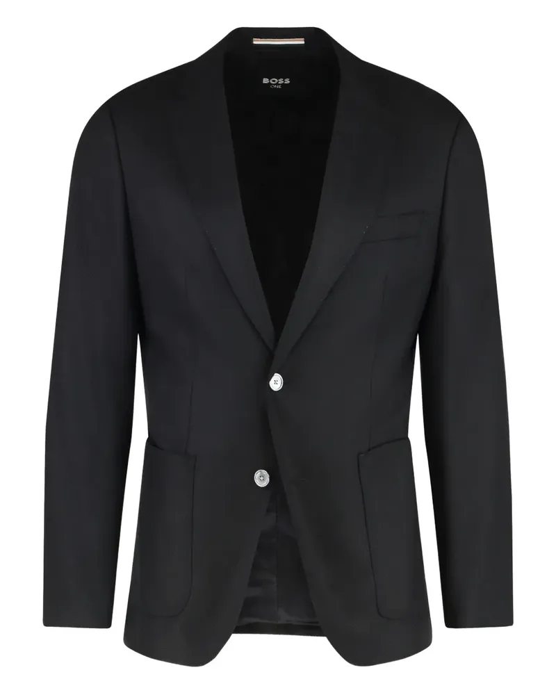 HUGO BOSS Einreihiger Blazer - Schwarz Schwarz