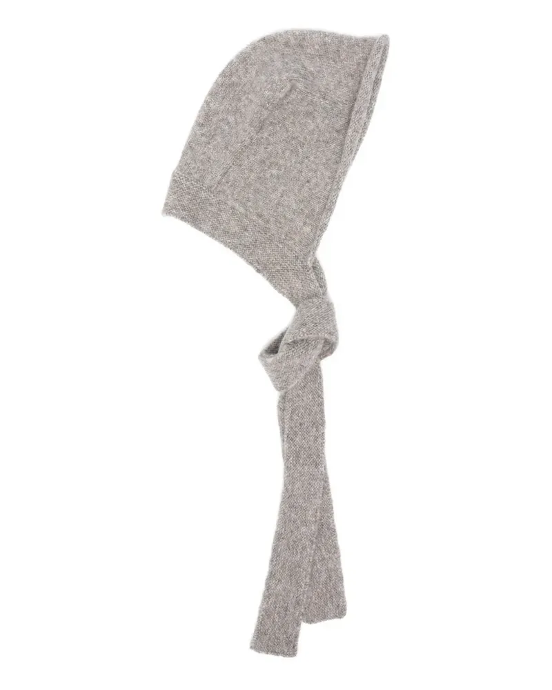 Studio Nicholson Gestrickte Drumm Kapuze - Grau Grau