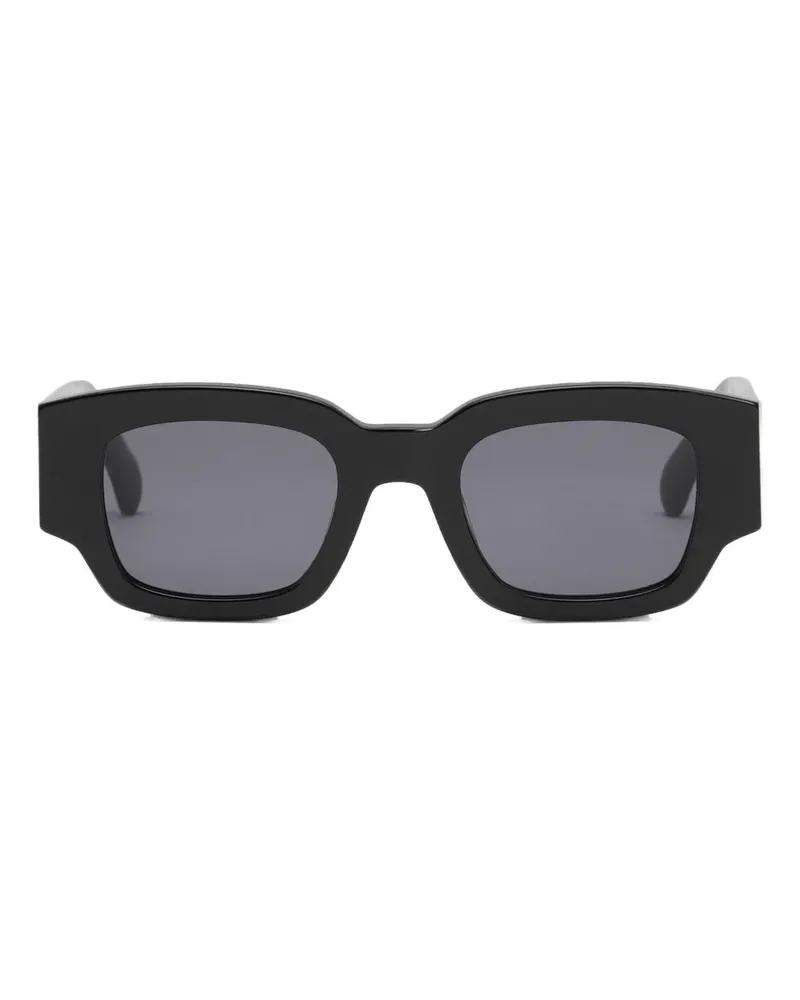 AMI Paris 75001 Sonnenbrille mit eckigem Gestell - Schwarz Schwarz
