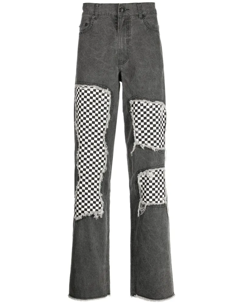 Haculla Lockere Jeans mit Schachbrettmuster - Schwarz Schwarz