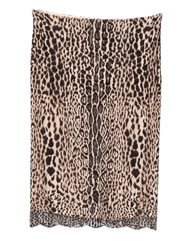 Tom Ford Rock mit Leoparden-Print - Nude Nude