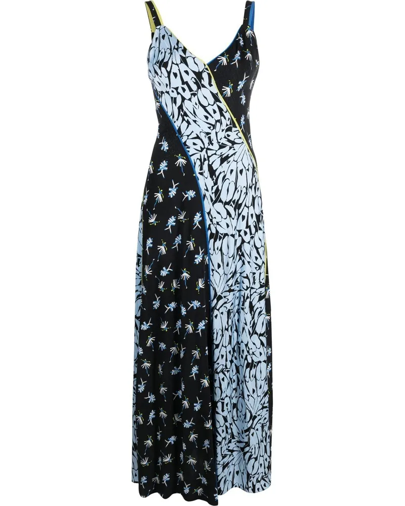 Diane von Furstenberg Midikleid im Patchwork-Look - Blau Blau
