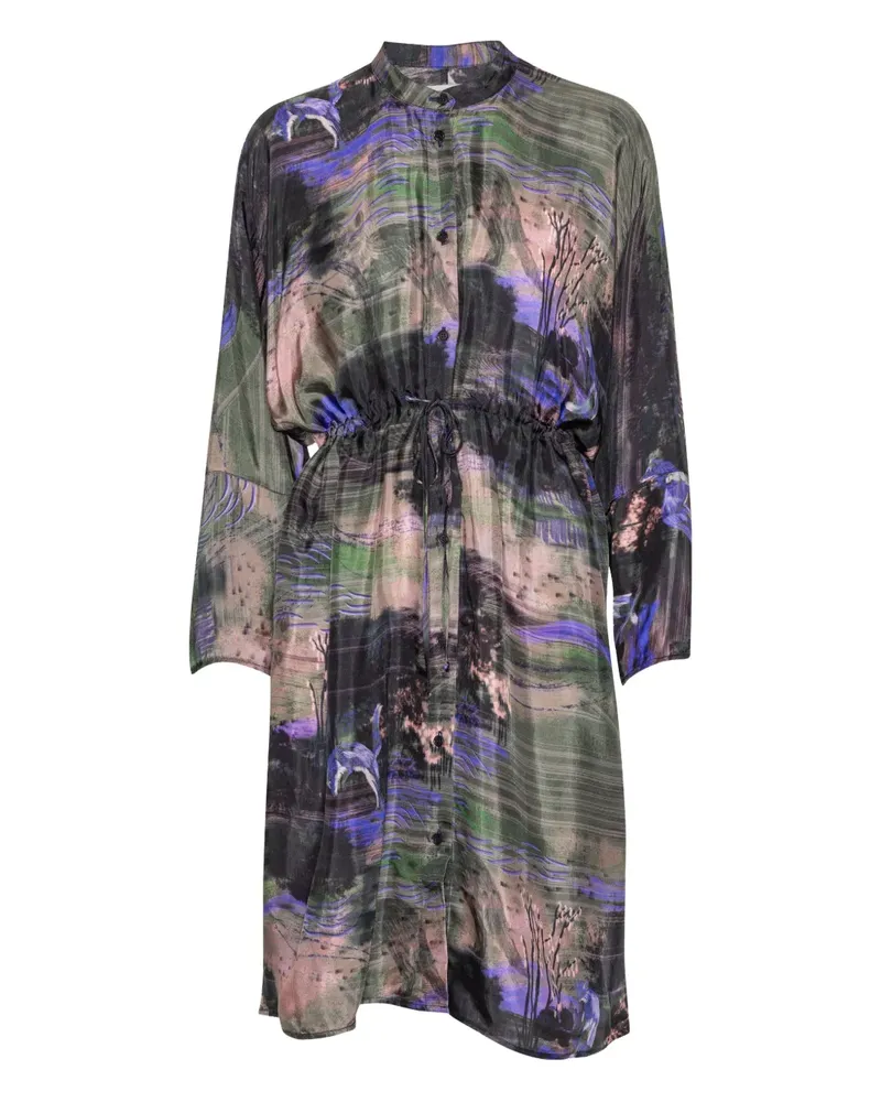 Henrik Vibskov drawstring printed dress - Schwarz Schwarz