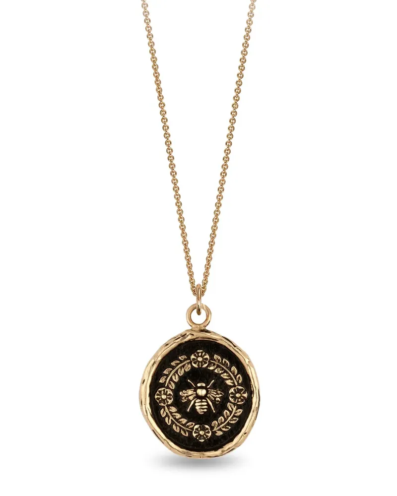 Pyrrha 14kt Honeybee Talisman Gelbgoldhalskette Gold