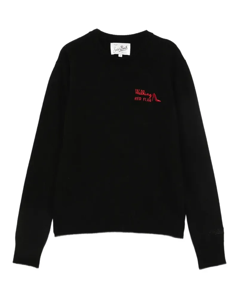 MC2 Saint Barth Bestickter Pullover - Schwarz Schwarz