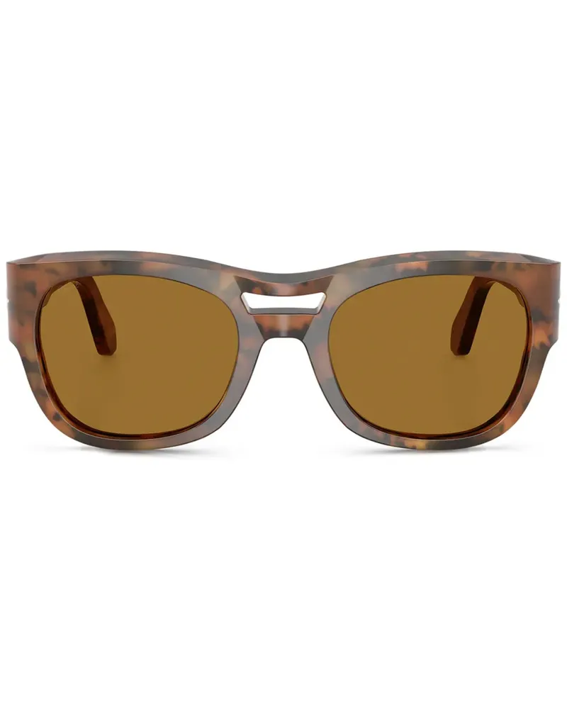 Persol Sonnenbrille mit eckigem Gestell - Braun Braun