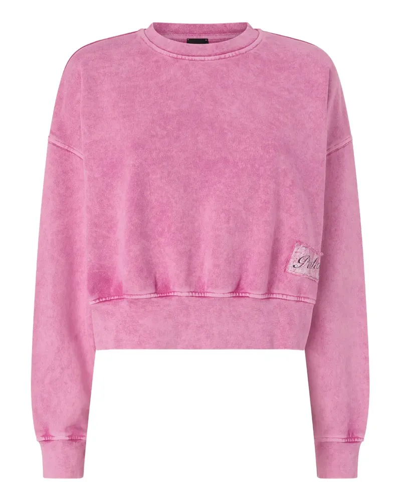 Pinko Sweatshirt mit Logo-Patch - Rosa Rosa