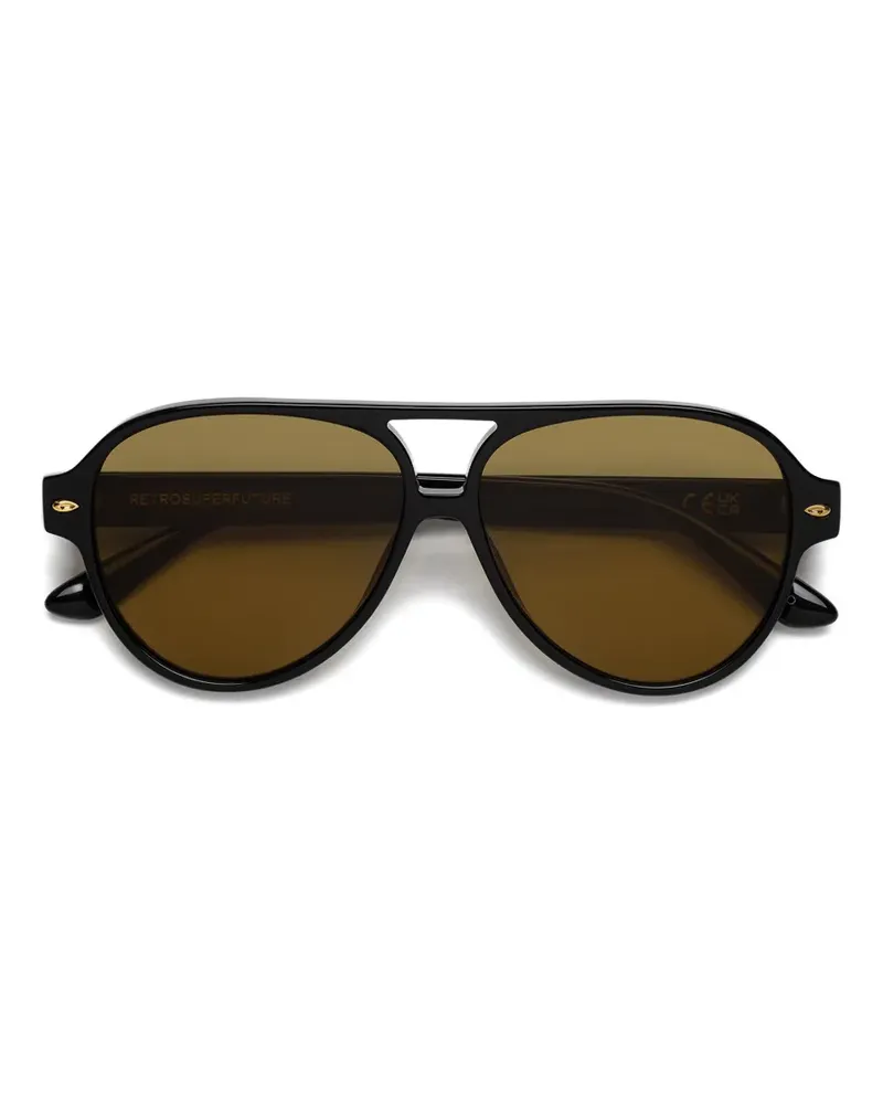 RETROSUPERFUTURE Ombra Pilotenbrille - Schwarz Schwarz