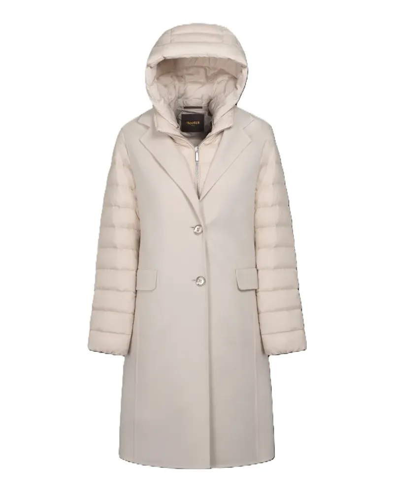 MOORER Jaya hooded coat - Nude Nude