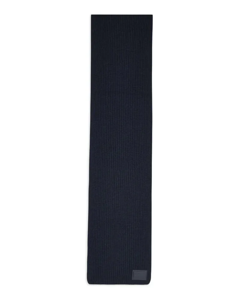 Dolce & Gabbana Kaschmirschal mit Logo-Patch - Blau Blau